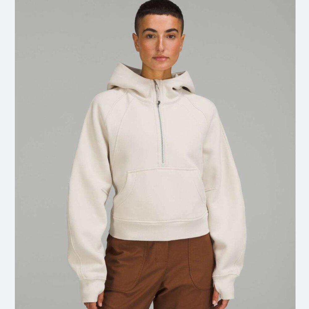 Lululemon Scuba Oversized Half-Zip Hoodie - Bone